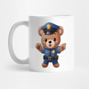 Cute Police Bear Kawaii Mug